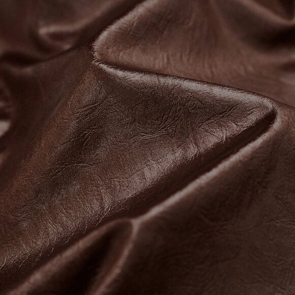 Brown Bohemian Women's Maxi Dress with Round Neck, Cinched Waist, Belt Detail - Picture 5 of 6